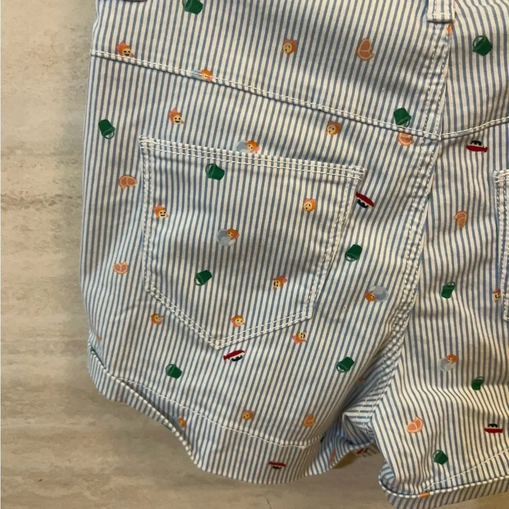 Studio Ghibli Ponyo Striped High-Waist Shorts